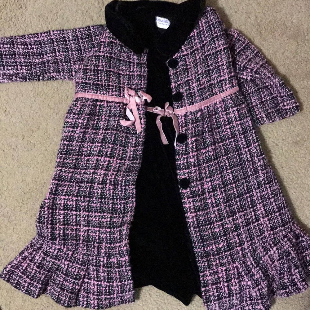Bluberi Boulevard Plaid Coat & Dress Set